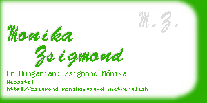 monika zsigmond business card